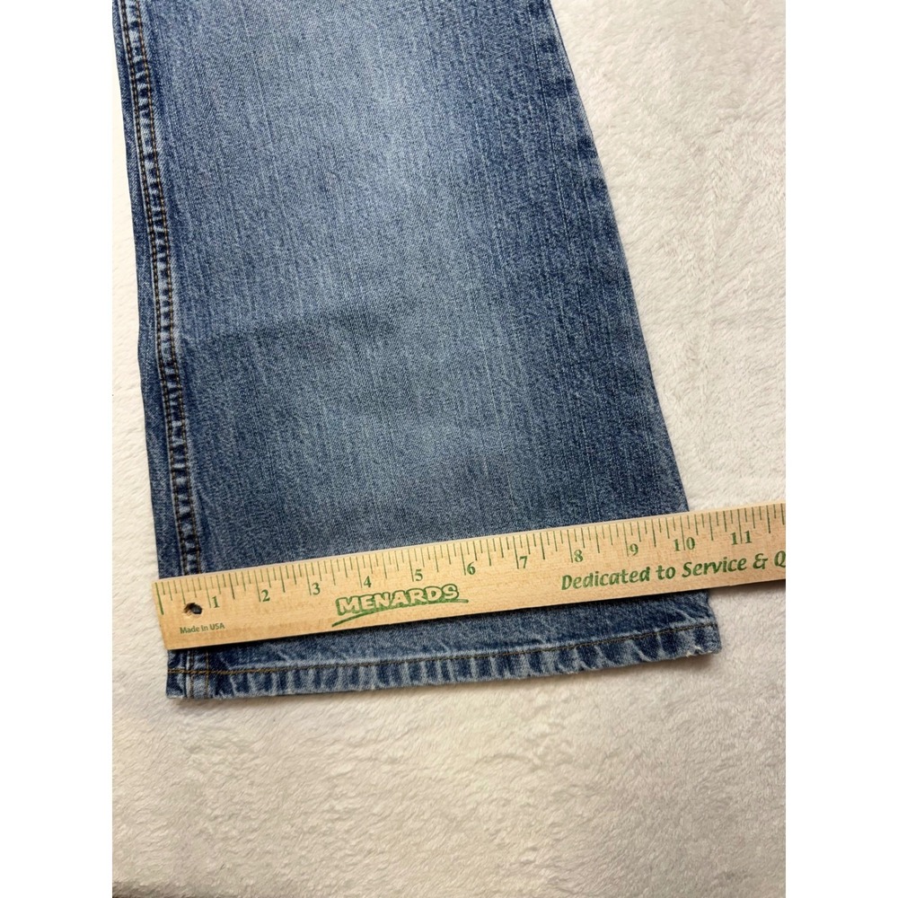 Vintage LEI Flare Jeans Womens 3 Medium Wash Button Fly Wide Leg Denim Y2K 90s - Picture 3 of 10